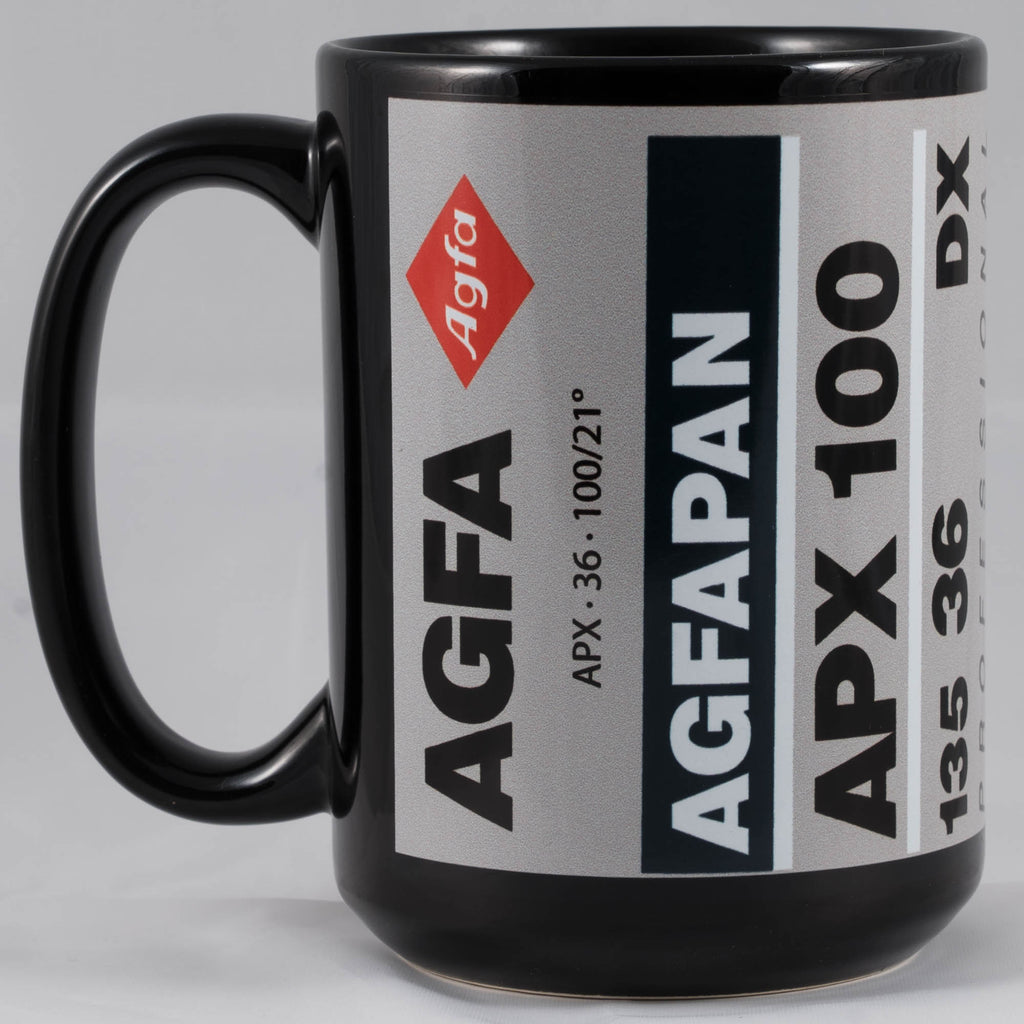 Agfa Agfapan APX 100 – 15oz Black Ceramic Mug – Shoot Film Co