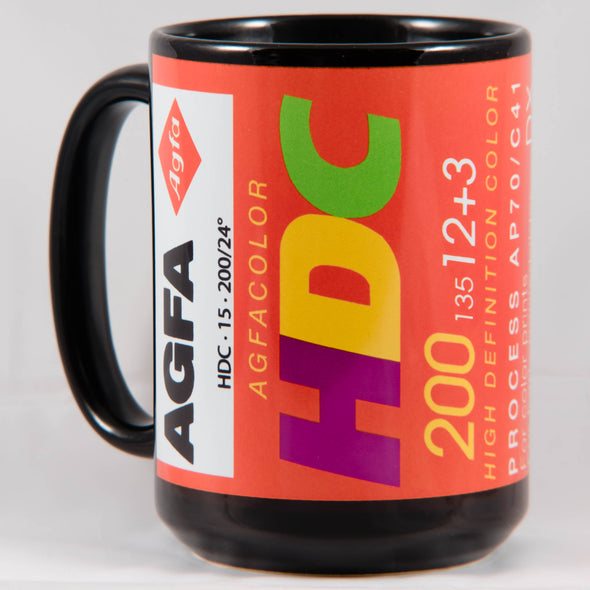 Agfa HDC 35mm Film Cassette 15oz Black Mug