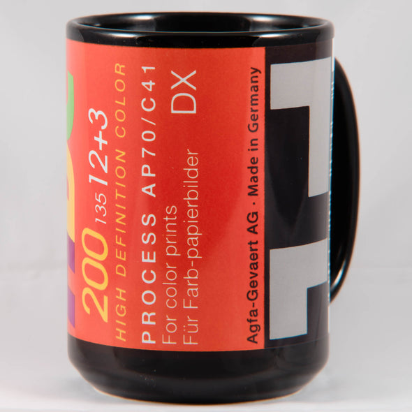 Agfa HDC 35mm Film Cassette 15oz Black Mug