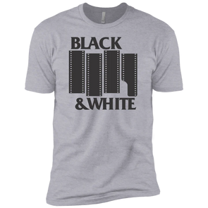 Black & White Film Premium Short Sleeve T-Shirt MED, HEATHER GREY CLEARANCE