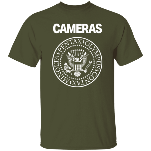 Film Cameras Ramones Tribute Short Sleeve Cotton T-Shirt