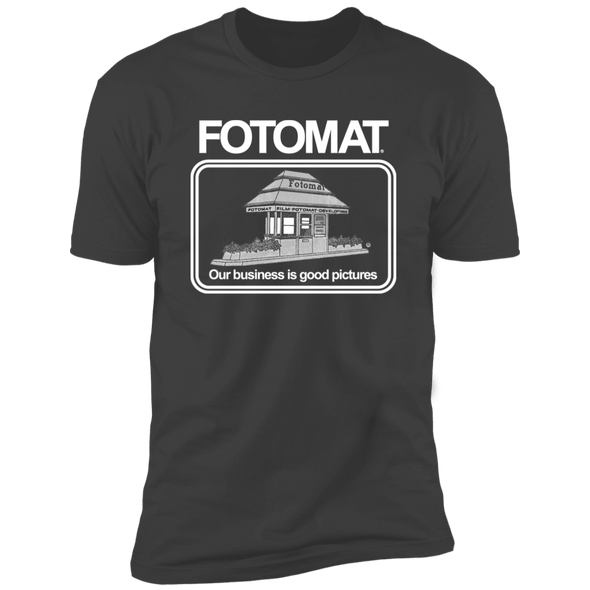 Fotomat Film Development Envelope Tribute Premium Short Sleeve Dark Monochrome T-Shirt Premium Short Sleeve T-Shirt