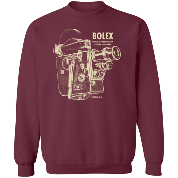 Bolex H-16 16mm Analog Motion Picture Camera Crewneck Pullover Sweatshirt