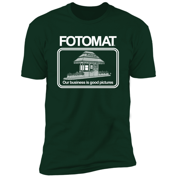 Fotomat Film Development Envelope Tribute Premium Short Sleeve Dark Monochrome T-Shirt Premium Short Sleeve T-Shirt