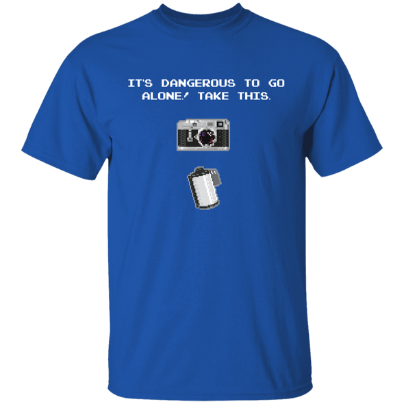 It's Dangerous To Go Alone 35mm Film Rangefinder Camera Shirt