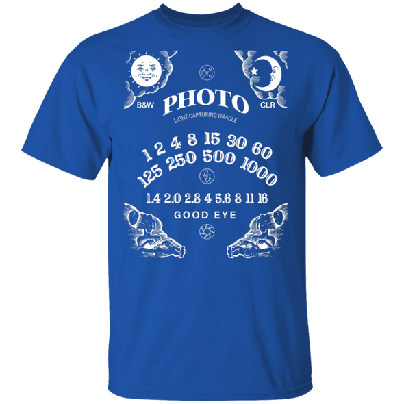 Light Capturing Oracle Ouija Board Front Print Short Sleeve T-Shirt