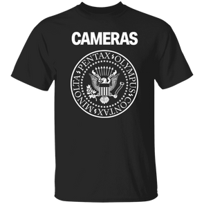 Film Cameras Ramones Tribute Short Sleeve Cotton T-Shirt