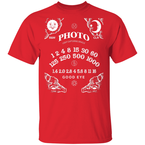 Light Capturing Oracle Ouija Board Front Print Short Sleeve T-Shirt