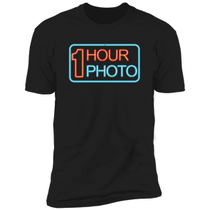 1 Hour Photos Neon Sign Premium Short Sleeve T-Shirt