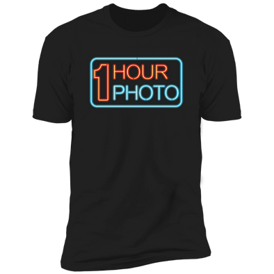 1 Hour Photos Neon Sign Premium Short Sleeve T-Shirt