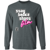 Stay Broke, Shoot Film - Retro Video Game Style Long Sleeve T-Shirt 5.3 oz.