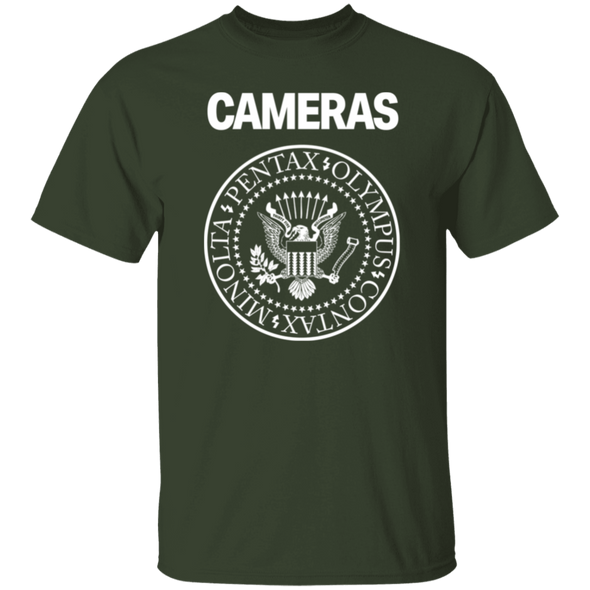 Film Cameras Ramones Tribute Short Sleeve Cotton T-Shirt