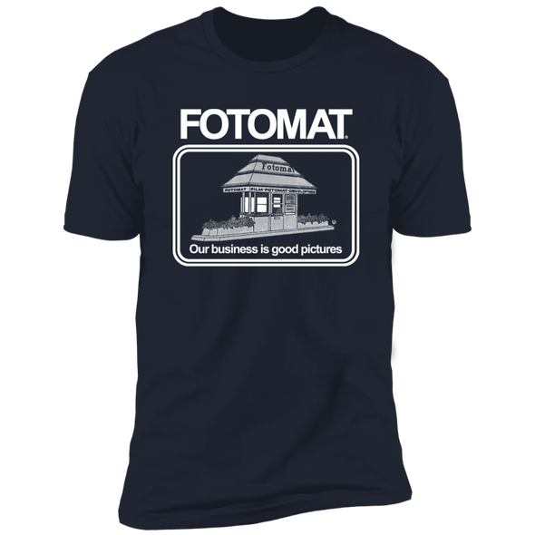 Fotomat Film Development Envelope Tribute Premium Short Sleeve Dark Monochrome T-Shirt Premium Short Sleeve T-Shirt