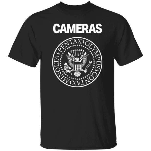 Film Cameras Ramones Tribute Short Sleeve Cotton T-Shirt