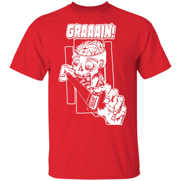 Zombie Wants Grain Front Print Short Sleeve T-Shirt