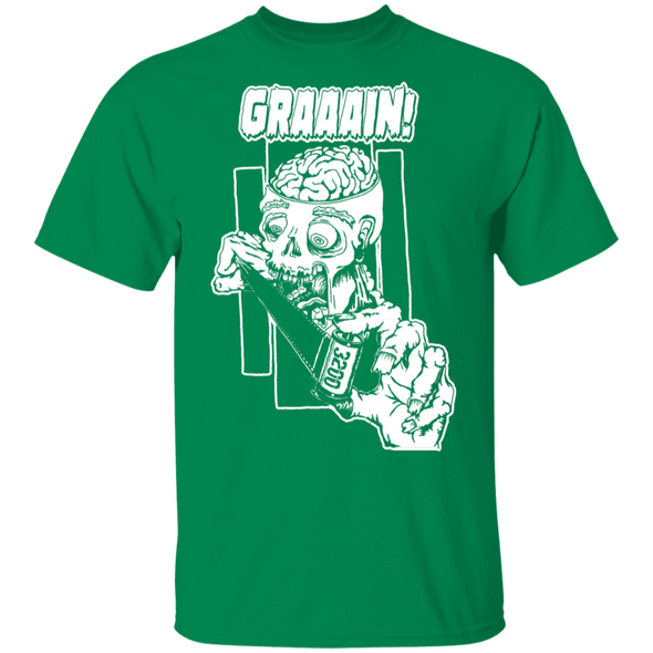 Zombie Wants Grain Front Print Short Sleeve T-Shirt