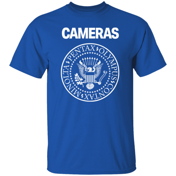 Film Cameras Ramones Tribute Short Sleeve Cotton T-Shirt