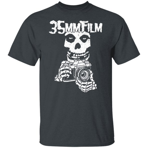 35mm Film Misfits Parody White Print Short Sleeve Cotton T-Shirt