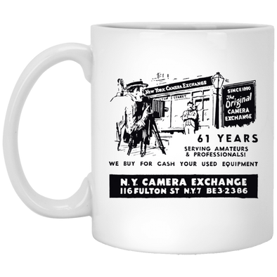 NY Camera Exchange Vintage Ad 11oz White Mug