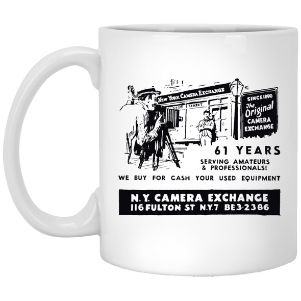 NY Camera Exchange Vintage Ad 11oz White Mug