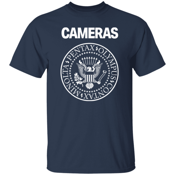 Film Cameras Ramones Tribute Short Sleeve Cotton T-Shirt