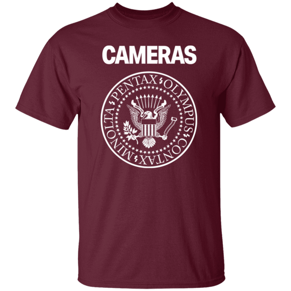 Film Cameras Ramones Tribute Short Sleeve Cotton T-Shirt