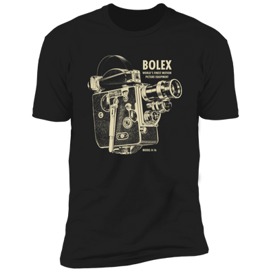 Bolex H-16 16mm Analog Motion Picture Camera Premium Short Sleeve T-Shirt