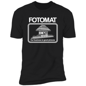 Fotomat Film Development Envelope Tribute Premium Short Sleeve Dark Monochrome T-Shirt Premium Short Sleeve T-Shirt