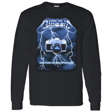 Minolta Metallica Mashup Alternate Universe Long Sleeve T Shirt 5.3 oz