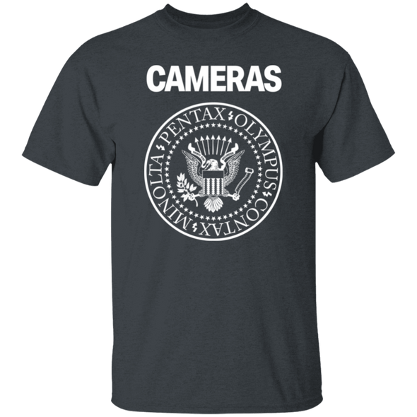 Film Cameras Ramones Tribute Short Sleeve Cotton T-Shirt