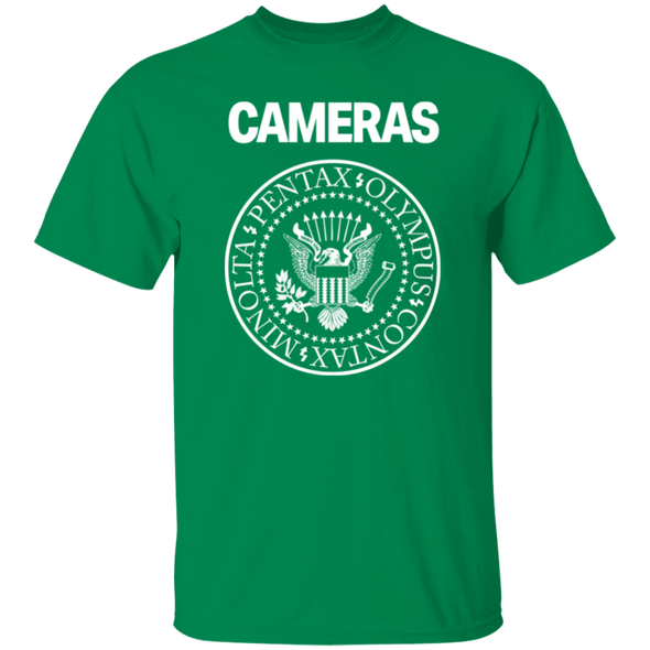 Film Cameras Ramones Tribute Short Sleeve Cotton T-Shirt