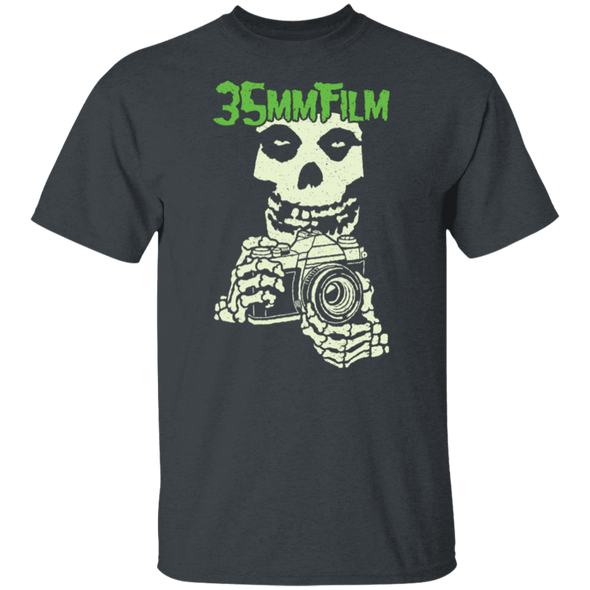 35mm Film Misfits Parody Green Print Short Sleeve Cotton T-Shirt