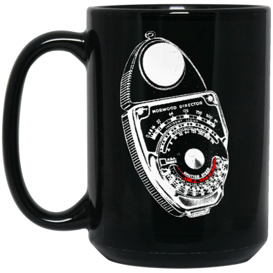 Light Meter Norwood Director Retro Photography 15oz Black Mug