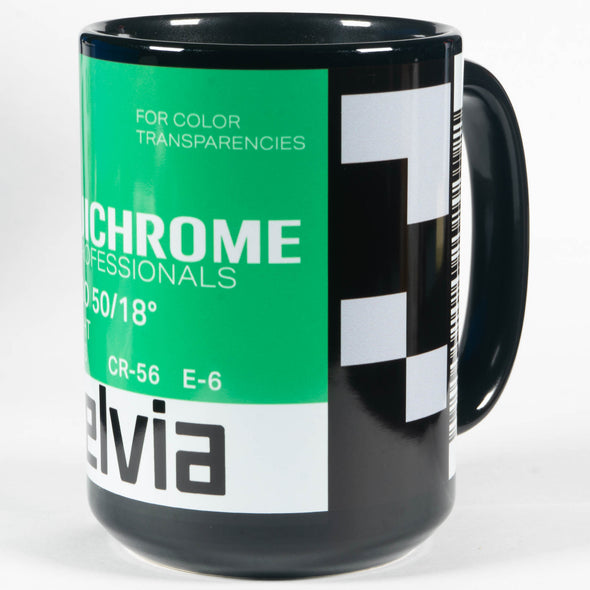 Fujifilm Fujichrome Velvia 35mm Film 15oz Black Mug