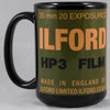 Ilford HP3 15oz Black Mug – A Classic Tribute to Vintage Black & White Film