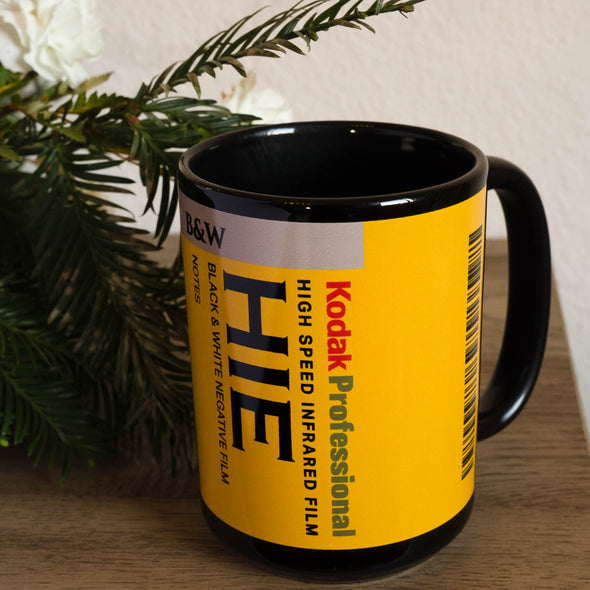 Kodak HIE Infrared 35mm Film Tribute 15oz Black Mug – Shoot Film Co.
