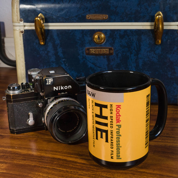 Kodak HIE Infrared 35mm Film Tribute 15oz Black Mug – Shoot Film Co.