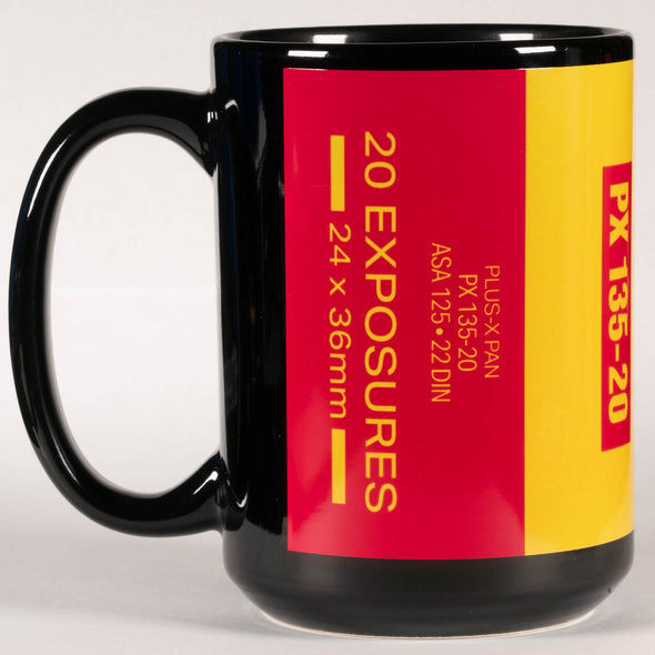 Kodak Plus-X Pan 35mm Film Tribute 15oz Black Mug