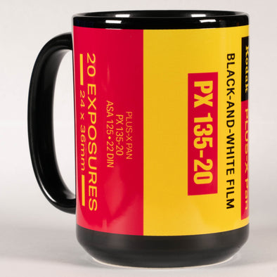 Kodak Plus-X Pan 35mm Film Tribute 15oz Black Mug