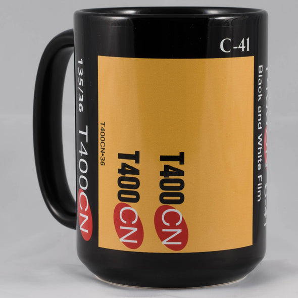 Kodak T400CN 15oz Black Mug – A Rare Tribute to a Cult-Favorite Chromogenic B&W Film