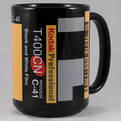 Kodak T400CN 15oz Black Mug – A Rare Tribute to a Cult-Favorite Chromogenic B&W Film