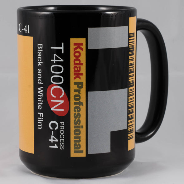 Kodak T400CN 15oz Black Mug – A Rare Tribute to a Cult-Favorite Chromogenic B&W Film