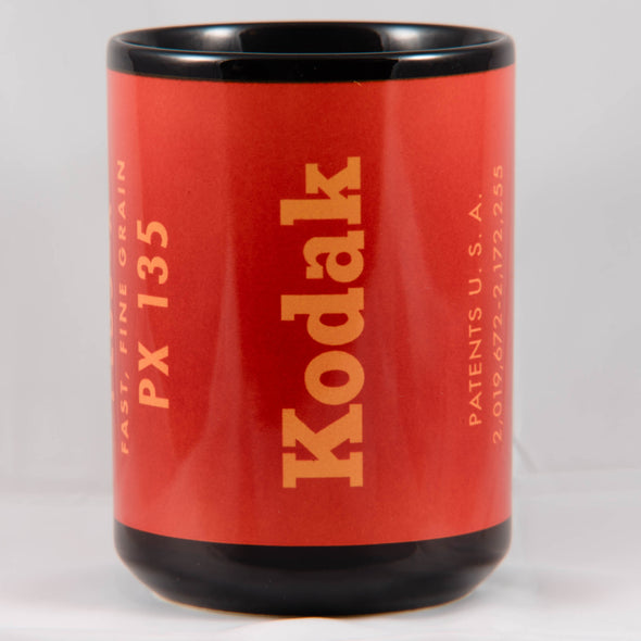 Kodak Plus-X  1960s 35mm Film 15oz Black Mug