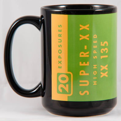 Kodak Super-XX 1960s 35mm Film 15oz Black Mug