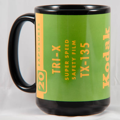 Kodak Tri-X 1960s 35mm Black & White Film Tribute 15oz Black Mug