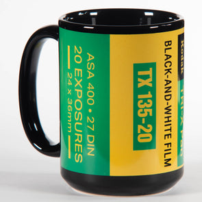 Kodak Tri-X 1970s 35mm Black & White Film Tribute 15oz Black Mug