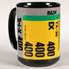 Kodak Tri-X 35mm Black & White Film Tribute 15oz Black Mug