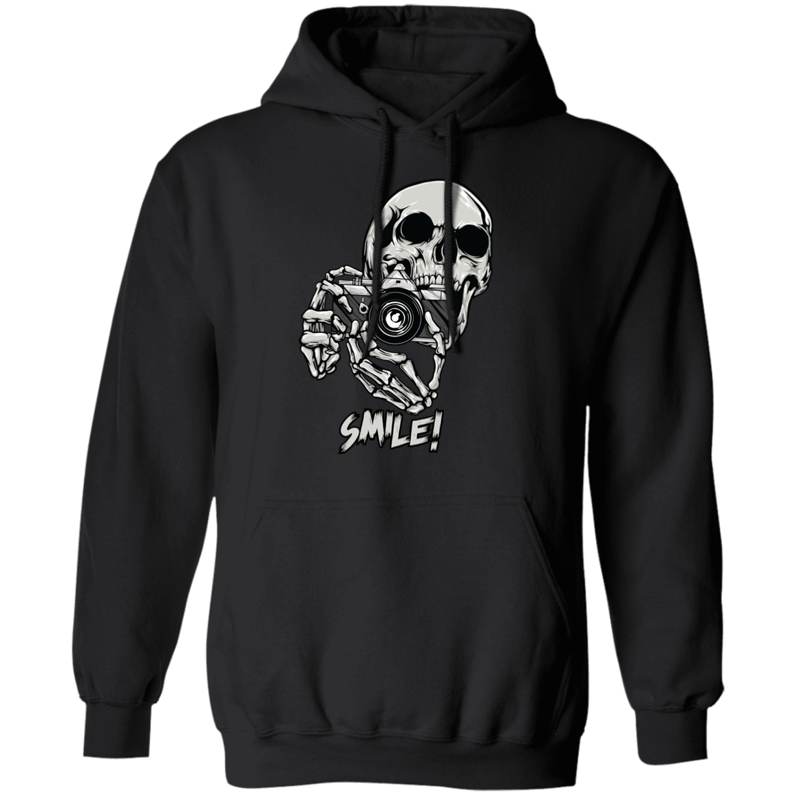 Black and best sale white smile hoodie