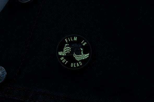 Film is Not Dead Glow in the Dark Lapel Pin